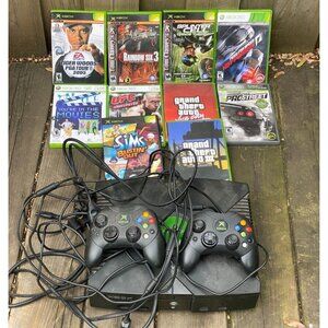 Original Xbox Console Bundle with 10 Games & 2 Controllers - GTA 3 VICE CITY